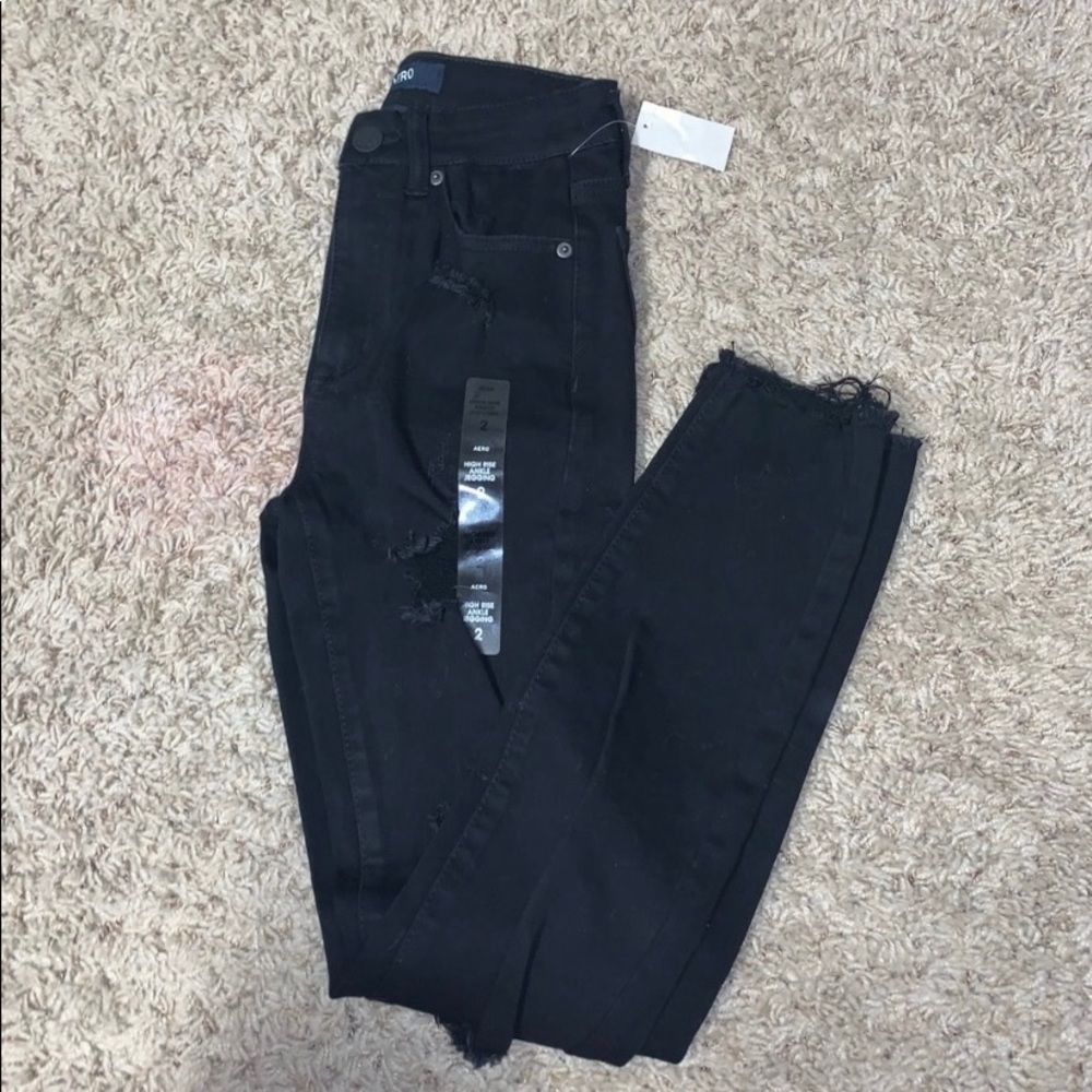 Black ripped jeans